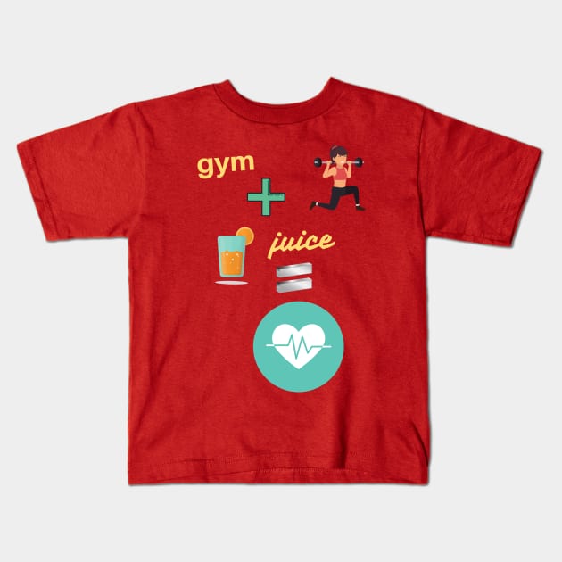 gym and juice Kids T-Shirt by ZAGGYSHIRT